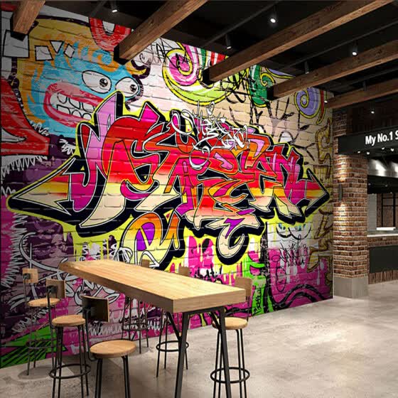 shop custom mural wallpaper scenery for walls street graffiti personality ktv bar background wall 3d room decorative wall paper mural online from best wall stickers murals on jd com global site shop custom mural wallpaper scenery for