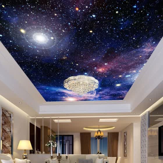 Shop Custom 3d Photo Wallpaper Starry Sky Ceiling Murals Wall