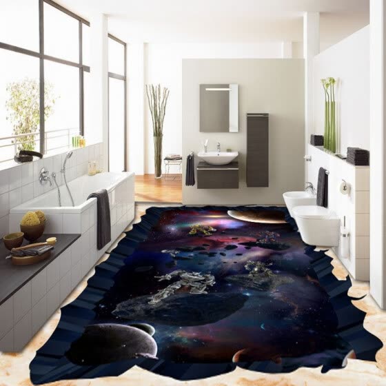 Shop Free Shipping Outer Space 3d Floor Painting Waterproof