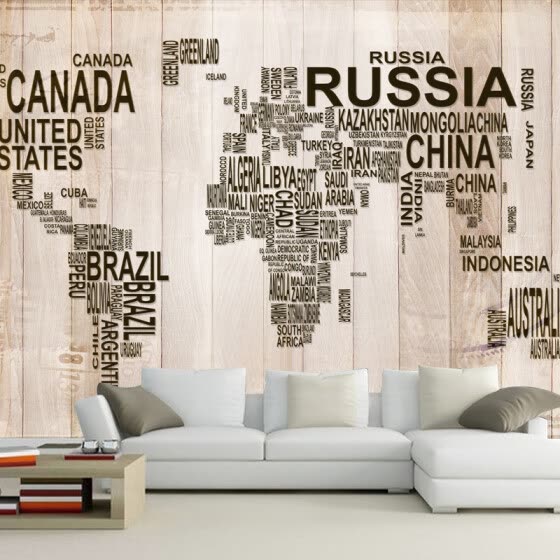 Shop 3d Wallpaper Modern Simple World Map Stereo Mural