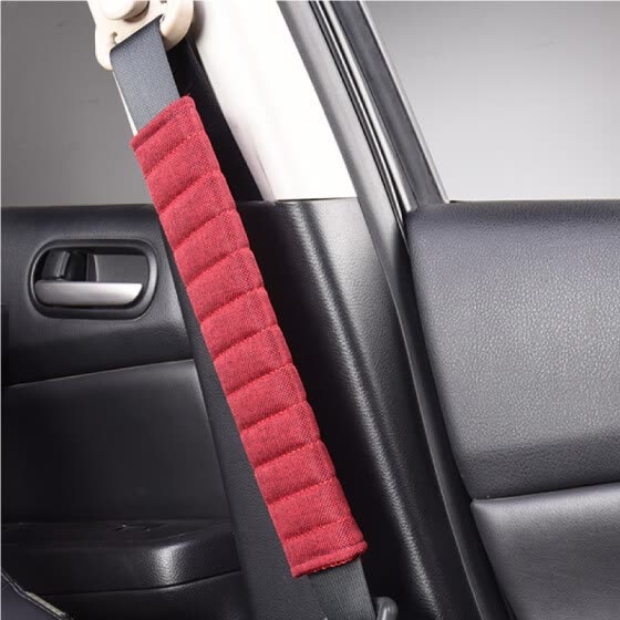 Shop Flax Car Seat Belt Pad Long Linen Car Seat Belt Shoulder Pad ...