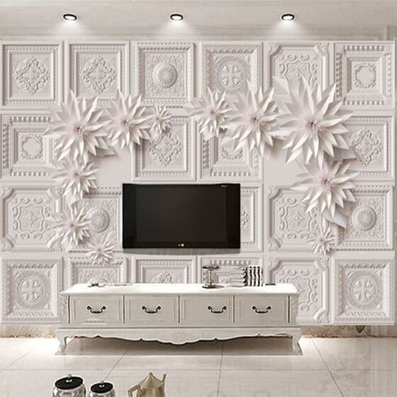 Shop Custom 3d Wallpaper Walls For Living Room Hotel Mural