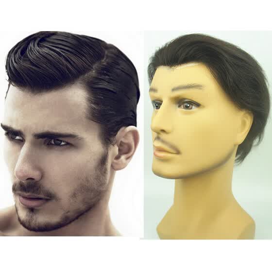 Shop N L W Brazilian Virgin Human Hair Toupee For Men With Soft