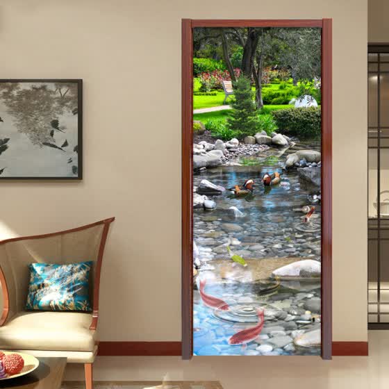 Shop 3d Wallpaper Chinese Style Park River Stone Classic