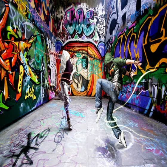 Shop 3d Wallpaper Abstract Art Hip Hop Graffiti Wall Painting