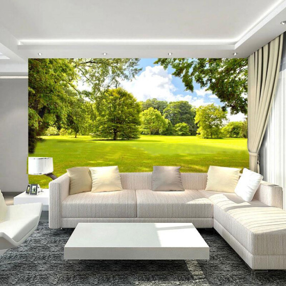 3D Mediterranean Nature Landscape Living Room Sofa Background Wallpaper Painting