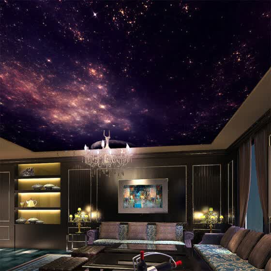 Shop Custom Murals 3d Star Nebula Night Sky Wall Painting