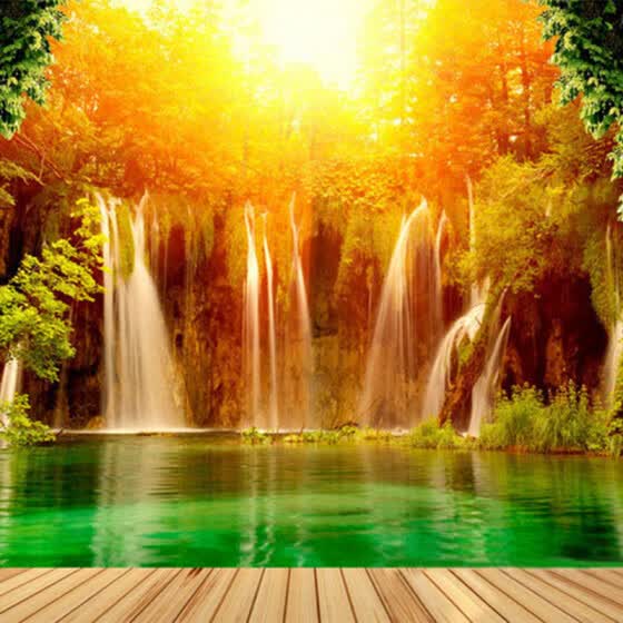 Download Shop 3d Wallpaper Hd Pastoral Style Waterfall Nature Landscape Mural Dining Room Living Room Backdrop Wall Non Woven Decor Wallpaper Online From Best Wall Stickers Murals On Jd Com Global Site Joybuy Com