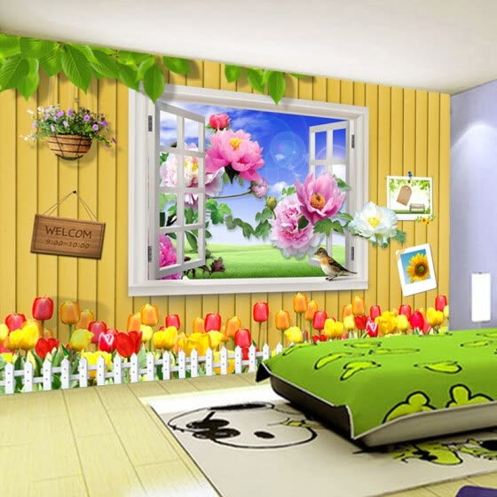 Shop Custom 3d Photo Wallpaper Children Room Interior Decoration