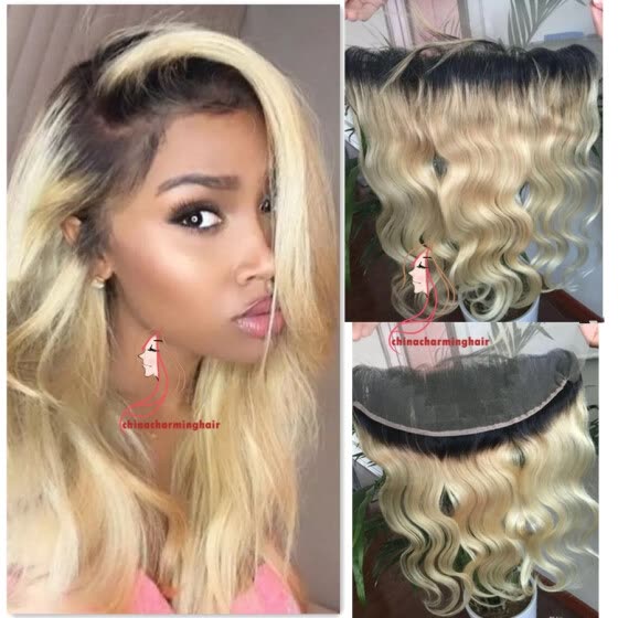 Shop Two Tone Color 1b 613 Ombre Lace Frontal Closure Swiss Lace