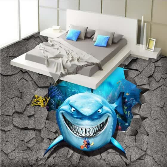 Shop Free Shipping Hd Marine Shark 3d Floor Painting Wear Non Slip