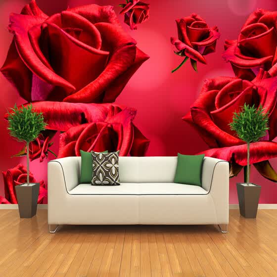 Custom Photo Wallpaper Wall Mural For Living Room Custom Photo Wallpaper Wall Mural For Living Room Sofa Tv Background Covering Red