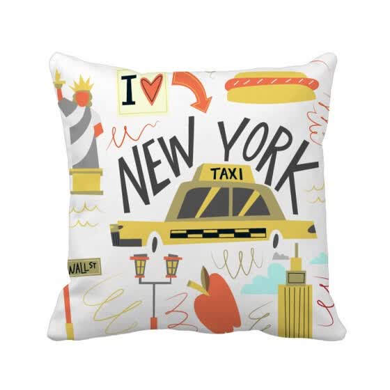 Shop America New York City Liberty Illistration Square Throw