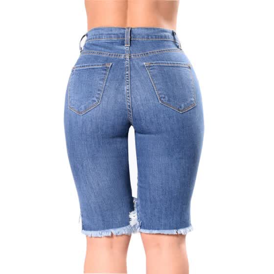 womens knee length denim shorts australia