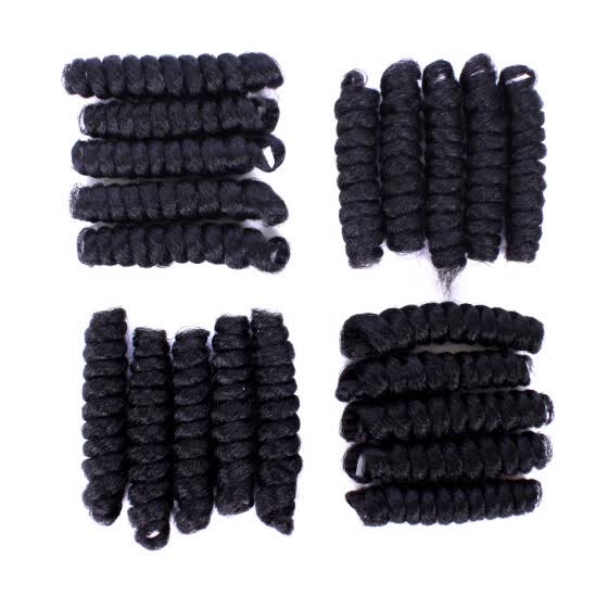 Shop 20 Inches Medium Crochet Hair Spiral Curly Crochet Braiding