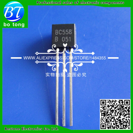 50Pcs BC558 BC558B TO-92 PNP 30V 0.1A Transistor