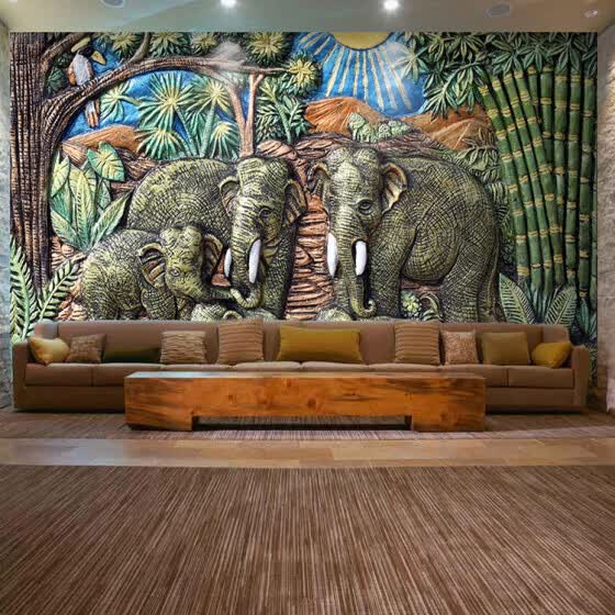 Shop Custom 3d Mural 3d Large Mural Southeast India Style