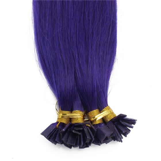 Shop 1g S 100g Human Remy Hair Purple Keratin Flat Tip Hair