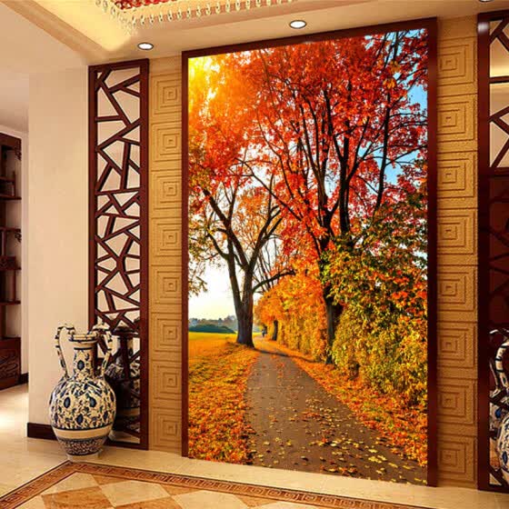 Shop Photo Wallpaper Red Maple Forest Nature Landscape 3d Wall