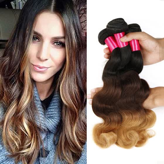 Shop Ombre Brazilian Hair Body Wave Extesnion 100 Brazilian 3