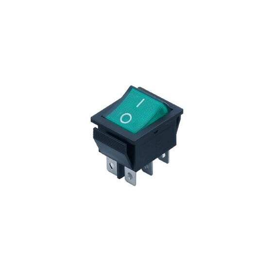 Shop 10pcs Dpdt Green Indicator Light 6 Pin Rocker Switch