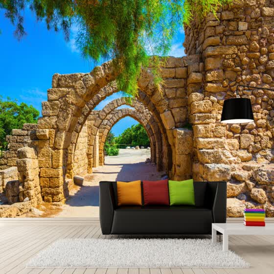 Shop Custom Photo Wallpaper 3d Stereoscopic Arches Brick