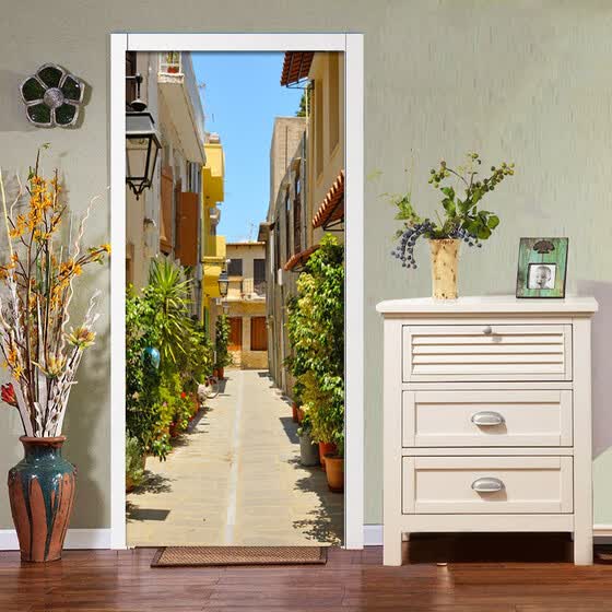 Shop Custom 3d City Town Mural Photo Wallpaper Cafe Living Room