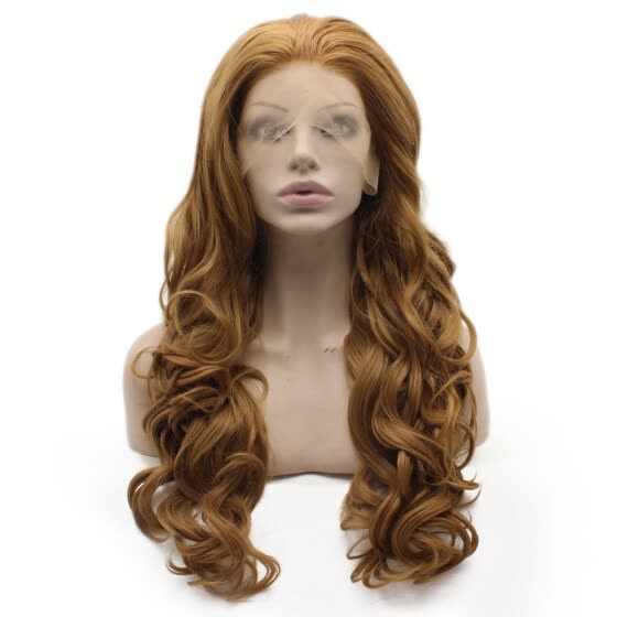 Shop Long Wavy Blonde Heat Safe Fiber Hair Natural Lace Front Wig