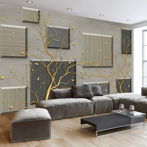 Shop Custom 3d Wallpaper Murals Modern Simple Abstract Tree