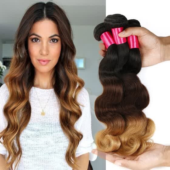 Shop Ombre Brazilian Hair 1b 4 27 Brazilian Body Wave 3pcs Ombre