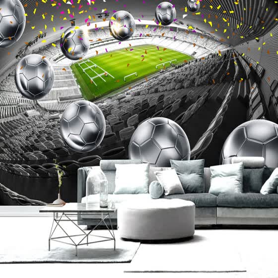 Shop Home Improvement Soccer Field 3d Poster Backdrop