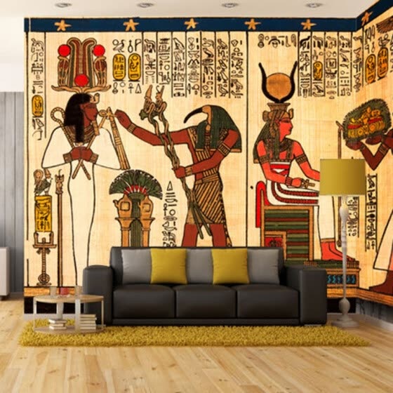 Shop Custom 3d Mural Egyptian Theme Of The Living Room Sofa