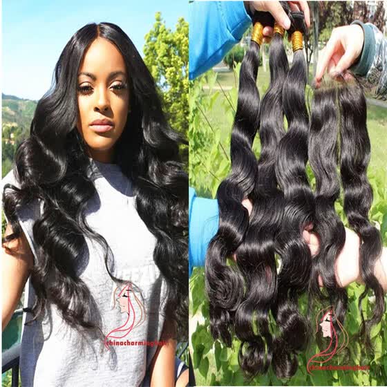 Shop Brazilian Body Wave With Lace Closure 4 4 Middle Part Natural