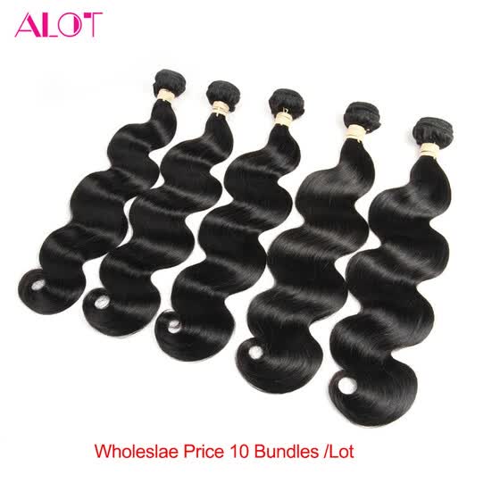 Shop Alot Peruvian Body Wave Hair Natural Color 10 Pcs Wholesale