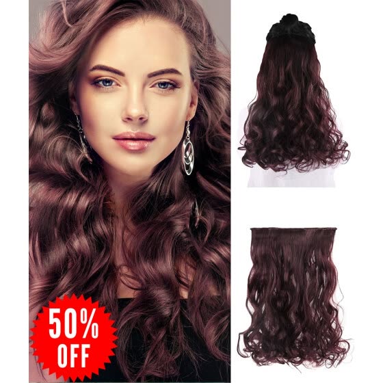 Shop Rhyme 20 3 4 Wine Red Full Head One Piece Curly Wave