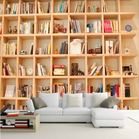 Shop Photo Wallpaper 3d Bookshelf Mural Living Room Study