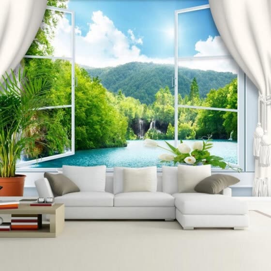 Shop Custom Size 3d Mural Wallpaper Living Room Tv Sofa
