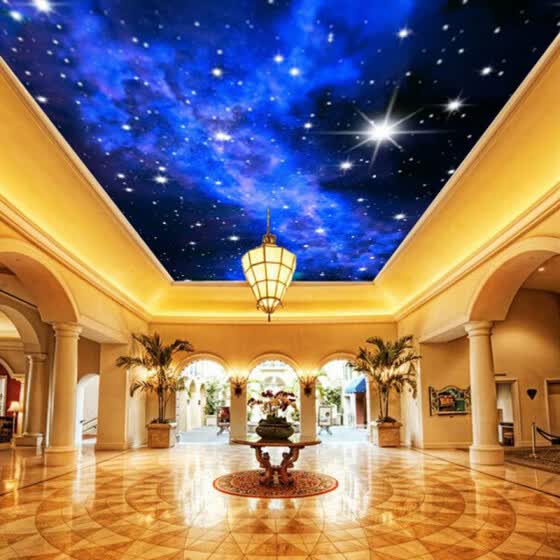 Shop Custom Photo Wall Paper 3d Star Ceiling Wallpaper 3d