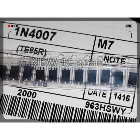 500PCS SMD 1N4007 Diode 1A 1000V IN4007 M7 DO-214AC Top