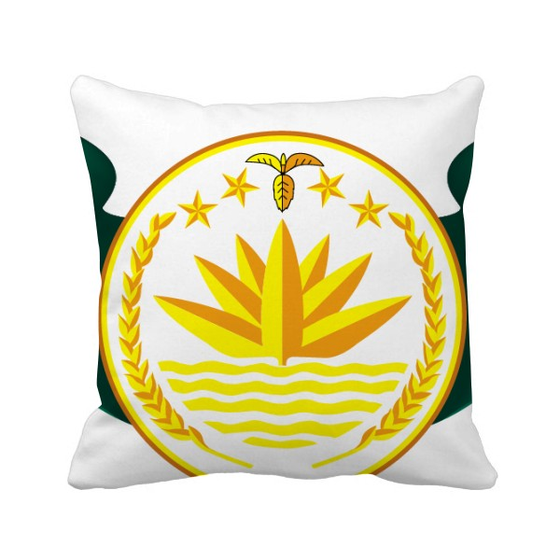 Shop Bangladesh National Emblem Country Square Throw Pillow Insert