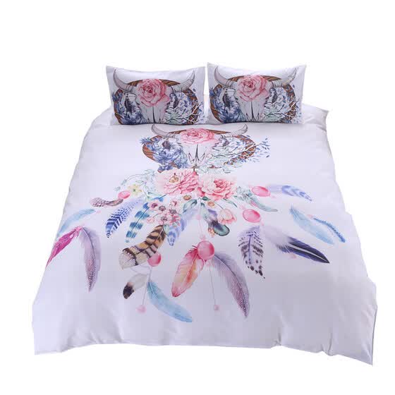 Idouillet Native American Bedding Dreamcatcher Duvet Cover Set Idouillet Native American Bedding Dreamcatcher Duvet Cover Set And Pillowcase Skull Feather Flower Twin Queen King