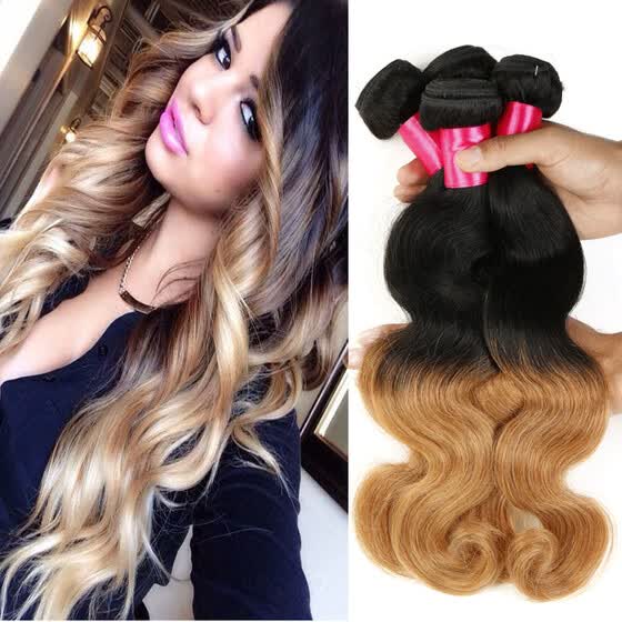Shop Hot Sale 1b 27 Ombre Brazilian Body Wave Human Hairwefts