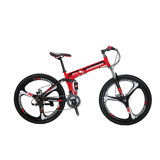 Mountain bike Foldable Frame 26/" 21 Speed Folding Bicycle Full Suspension MTB