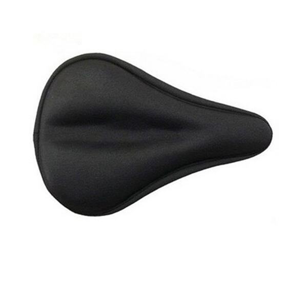 Silicone Gel Thick Soft Bicycle Bike Cycling Saddle Seat Cover Cushion Pad Black