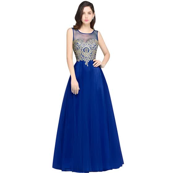 Shop Sleeveless Appliques Prom Dresses Aline FloorLength Evening