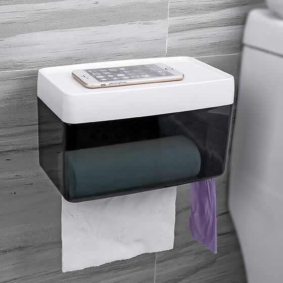 Shop You Mu No Trace Nail Free Bathroom Toilet Tissue Box Free Punching Paper Tube Tray Waterproof Paper Towel Storage Bathroom Multi Function Tissue Box Online From Best Other Bathroom Products On Jd Com Global