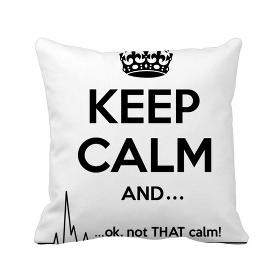 Shop Quote Keep Calm Black Funny Square Throw Pillow Insert