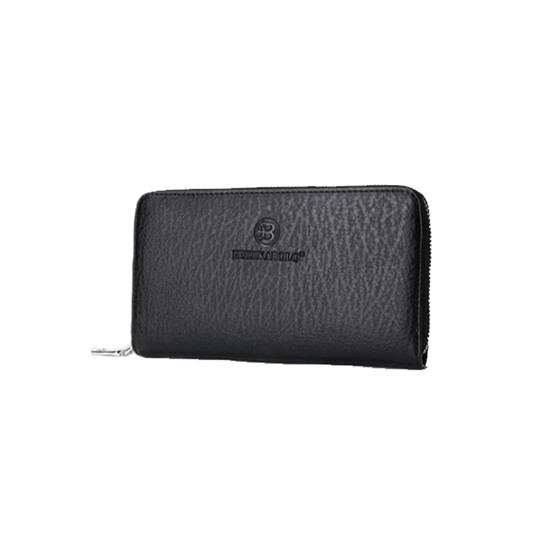 Mens Wallet Long Head Layer Cowhide Mens Wallet Clutch Bag Purse Black Brown