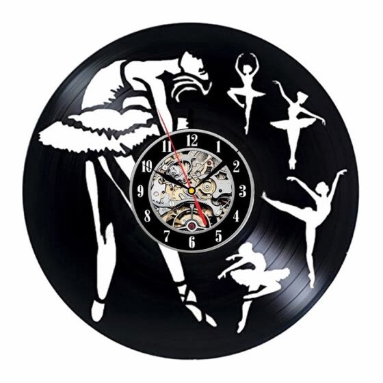 Shop Vinyl Record Wall Clock Ballet Design Dancing Theme Wall Art