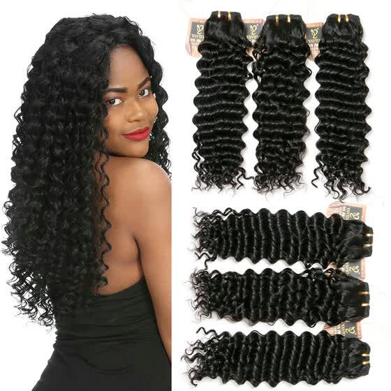 Shop Yavida Hair Malaysian Deep Wave Hair 3 Bundles Malaysian